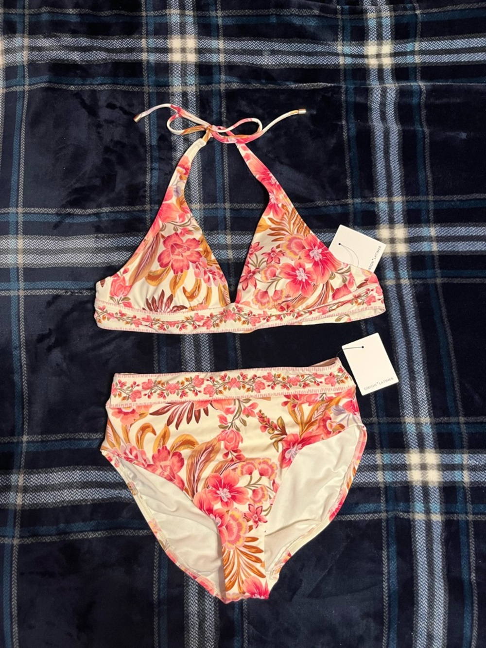 Gibson Latimer Pink & Cream Floral Bikini Bottom